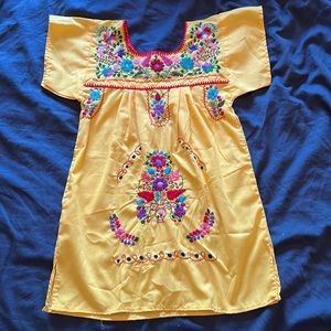 Mexican Mexico embroidered dress 5-6 years